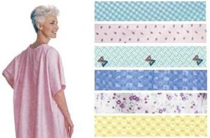 Snapwrap Reusable Patient Gown Pink Rosebud - Deluxe Cotton/Poly Blend - Each