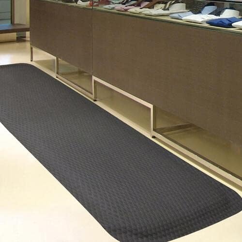 American Floor Mats Hog Heaven Premium 7/8" Black & Black Border 2' x 5' Nitrile Backed Anti-Fatigue Comfort Mat