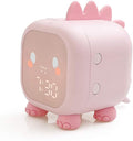 Alarm Clock Kids Dinosaur Alarm Clocks Girls Pink Digital Alarm Clock for Kids Girl Children with Night Light