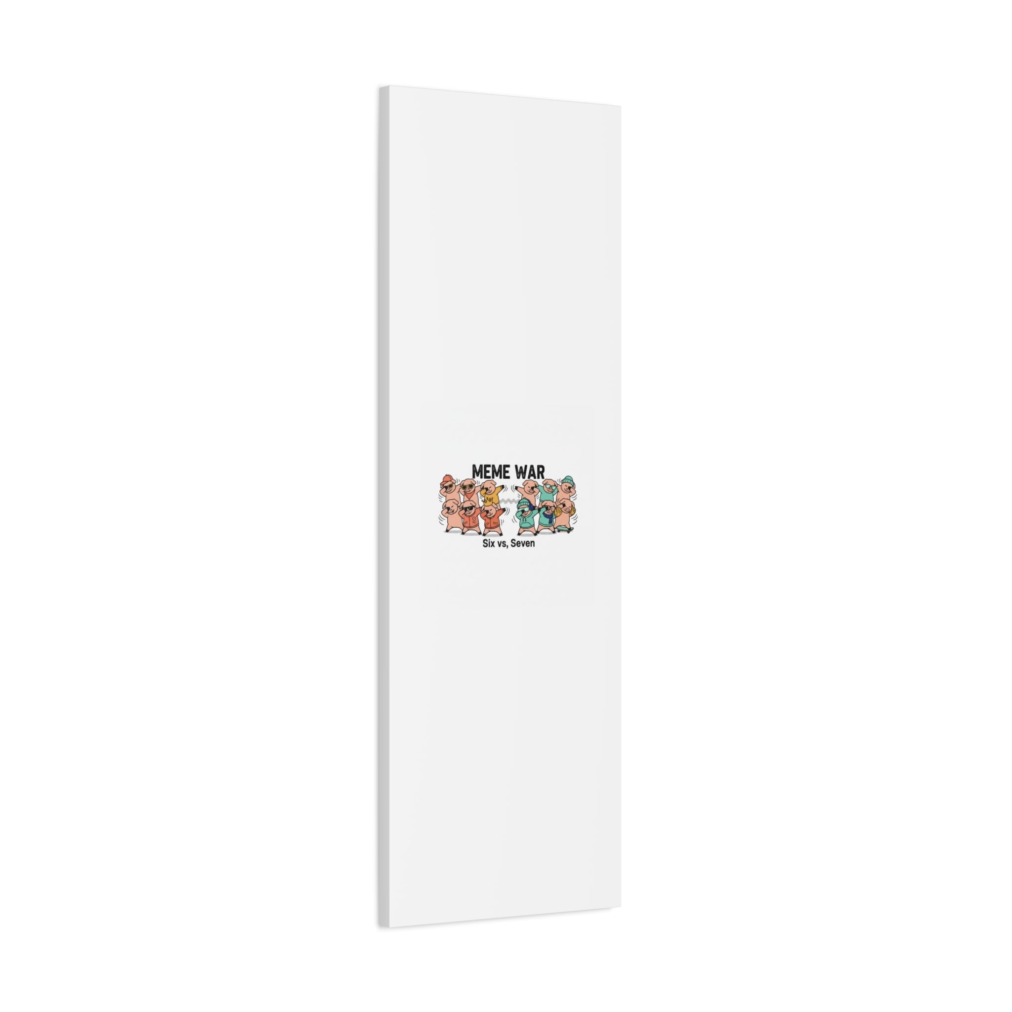 Meme War: Six vs. Seven Canvas Wall Art