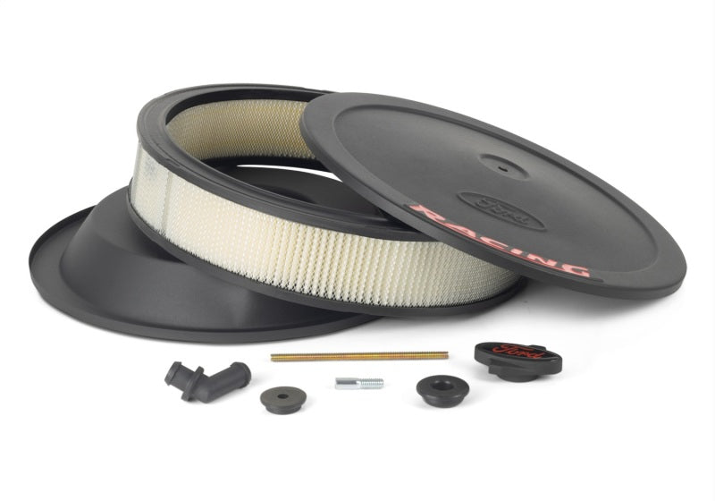 Ford Racing Air Cleaner Kit - Black Crinkle Finish w/ Red Emblem 302-352