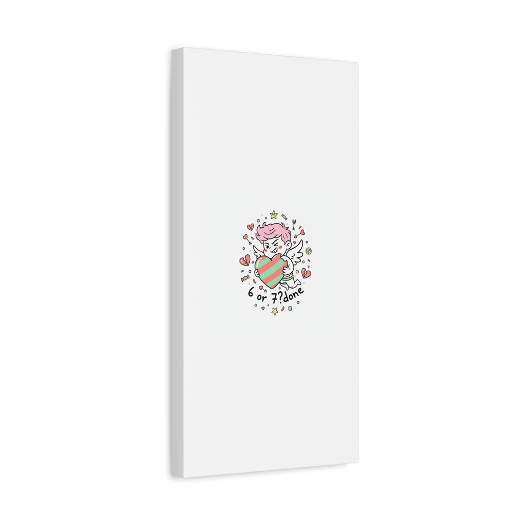 Weird Cupid heart illustration Canvas | Weird Valentine, quirky chaotic love