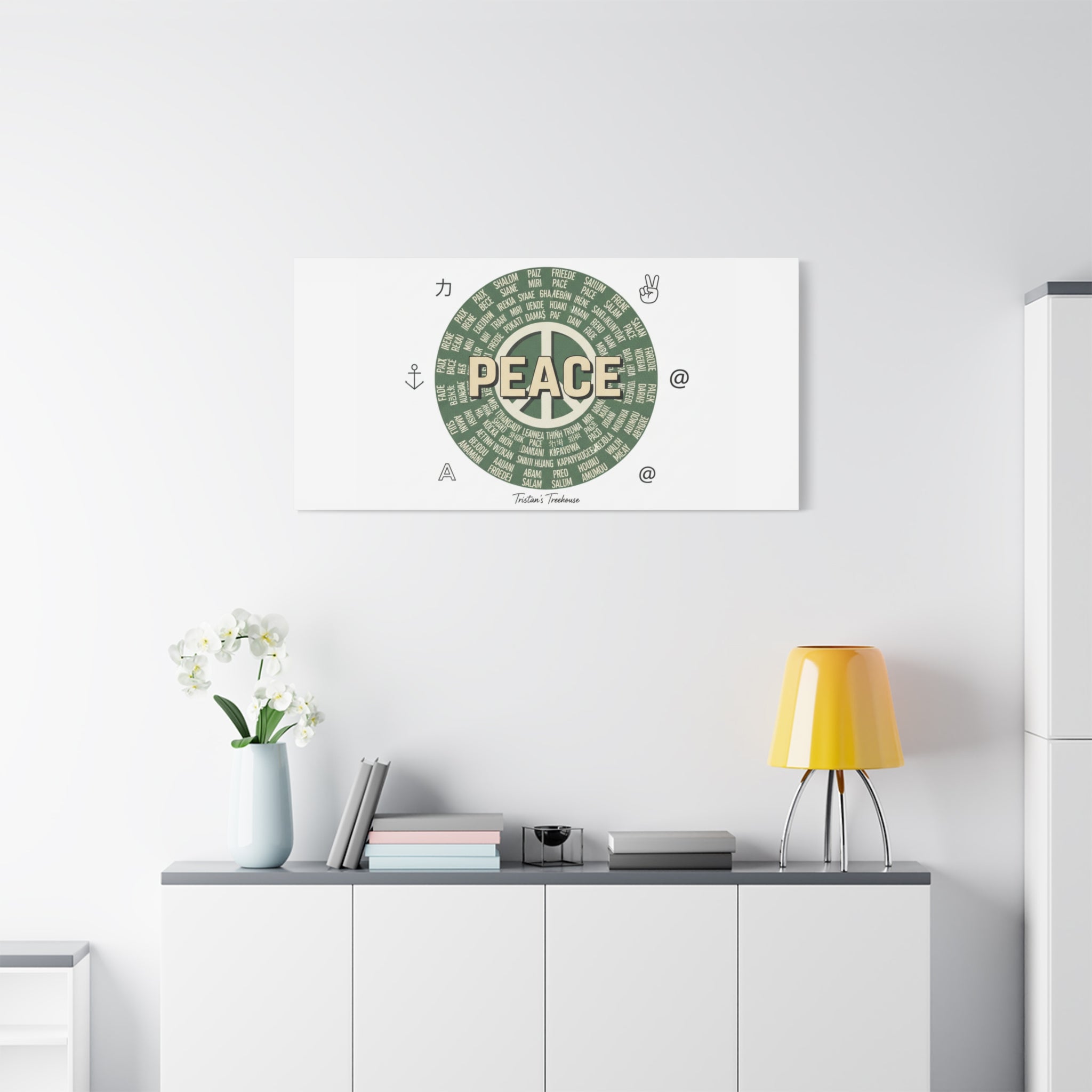Peace doodle canvas | hand drawn sketch aesthetic, handwritten message