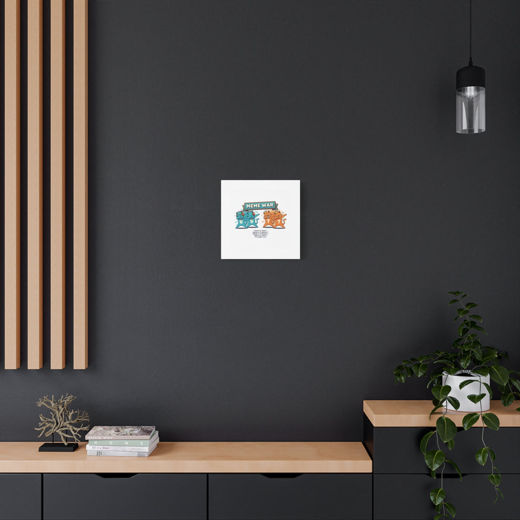 Meme War: Six vs. Seven Canvas Wall Art