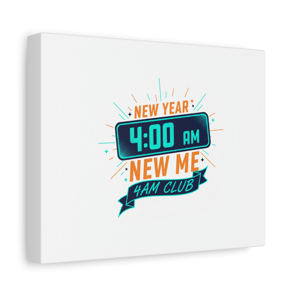 4AM Club New Year Graphic Canvas | Holiday Party Novelty, Festive New Year Decor
