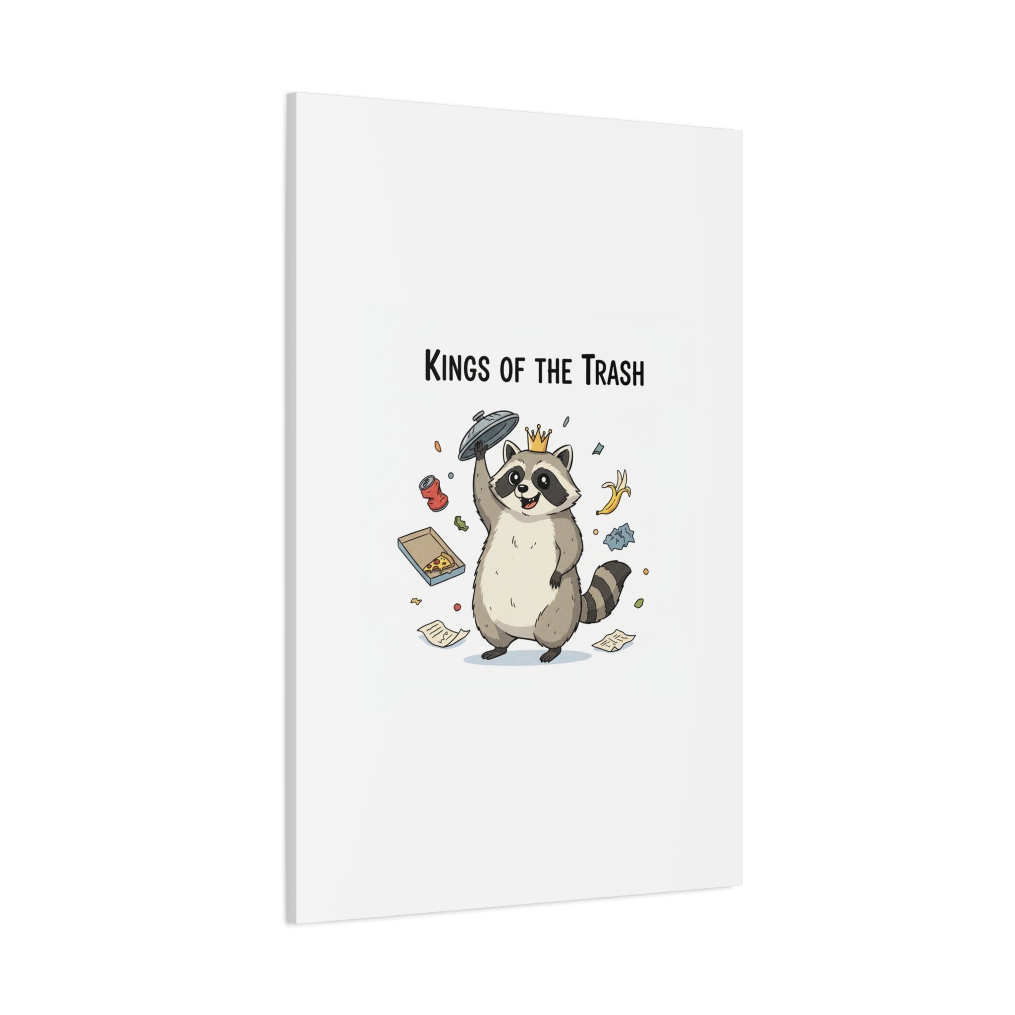 Kings of the Trash Canvas, Raccoon Doodle | Trash Panda, Goofy Critter Art