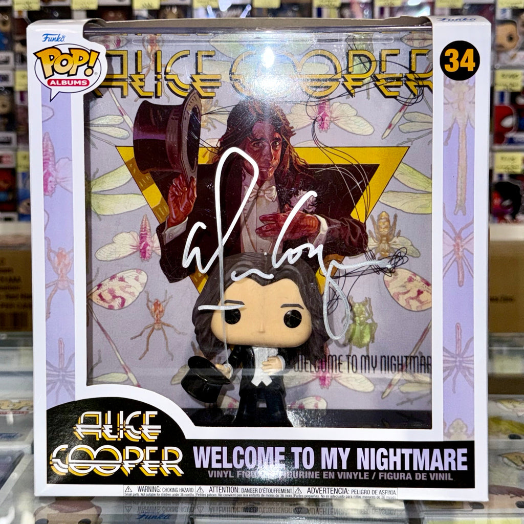 Alice Cooper Signed Welcome To My Nightmare Funko Pop! Albums #34 With PSA COA