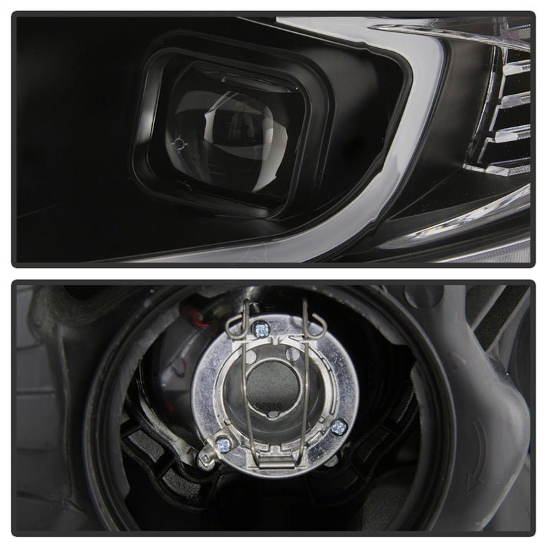 SPYDER xTune 09-14 Acura TSX Projector Headlights - Light Bar DRL - Black (PRO-JH-ATSX09-LB-BK) 9042218