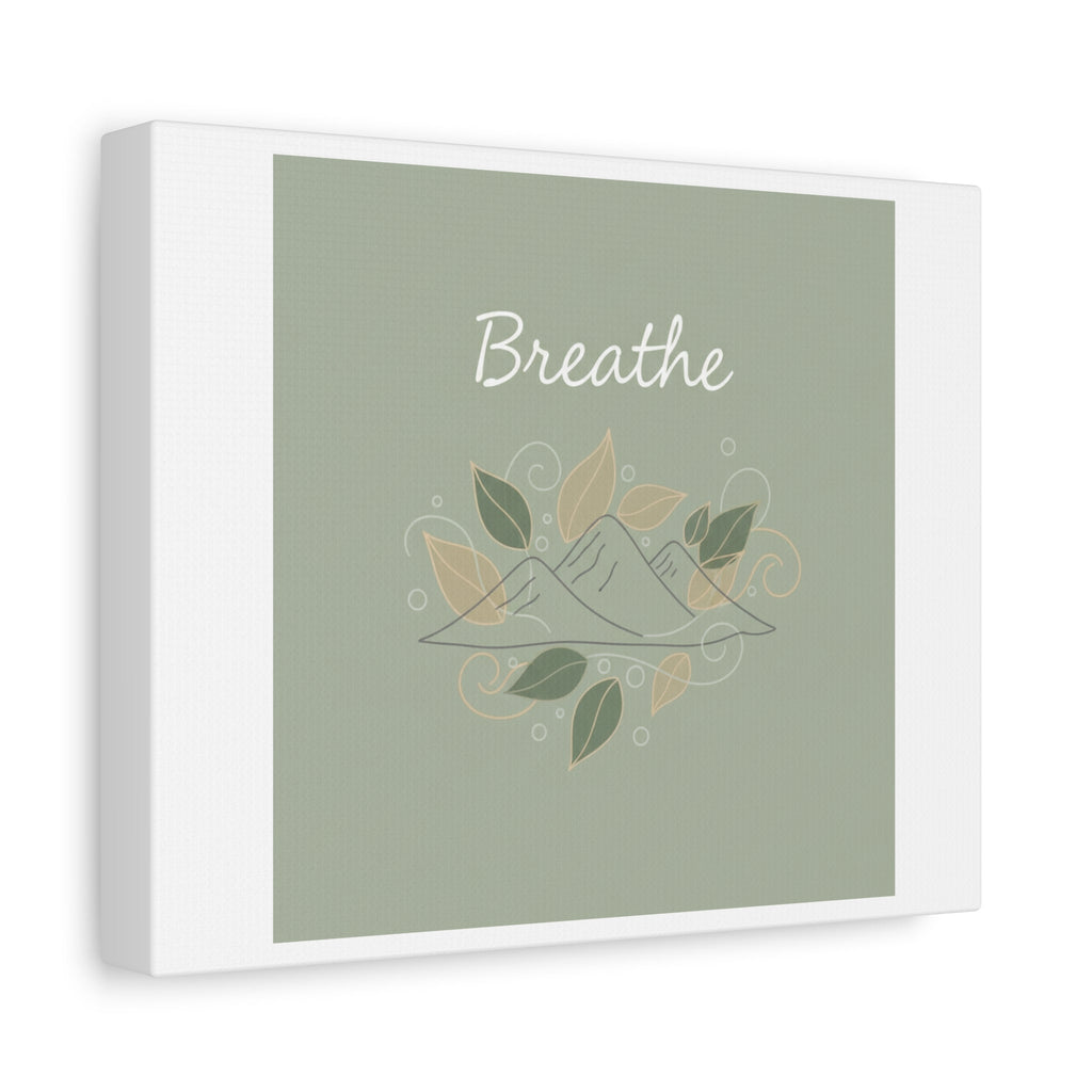 Breathe Mountain Line Canvas | Nature Symbols, Minimal Forest Wall Art