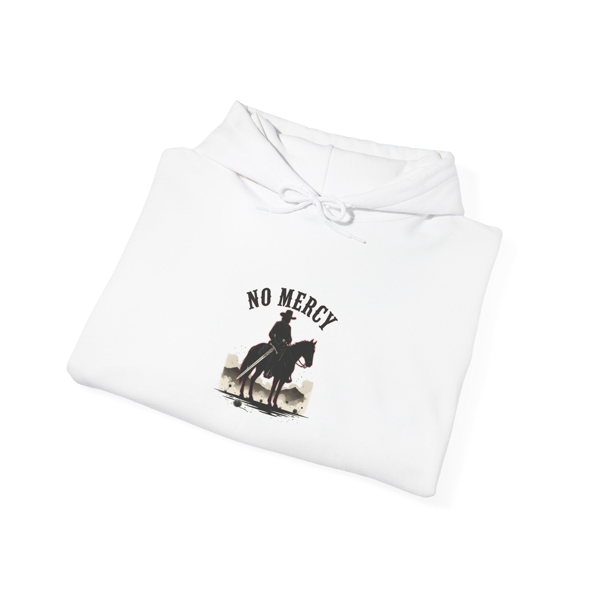 No Mercy Cowboy Skull Hoodie | western skull art, gothic Americana