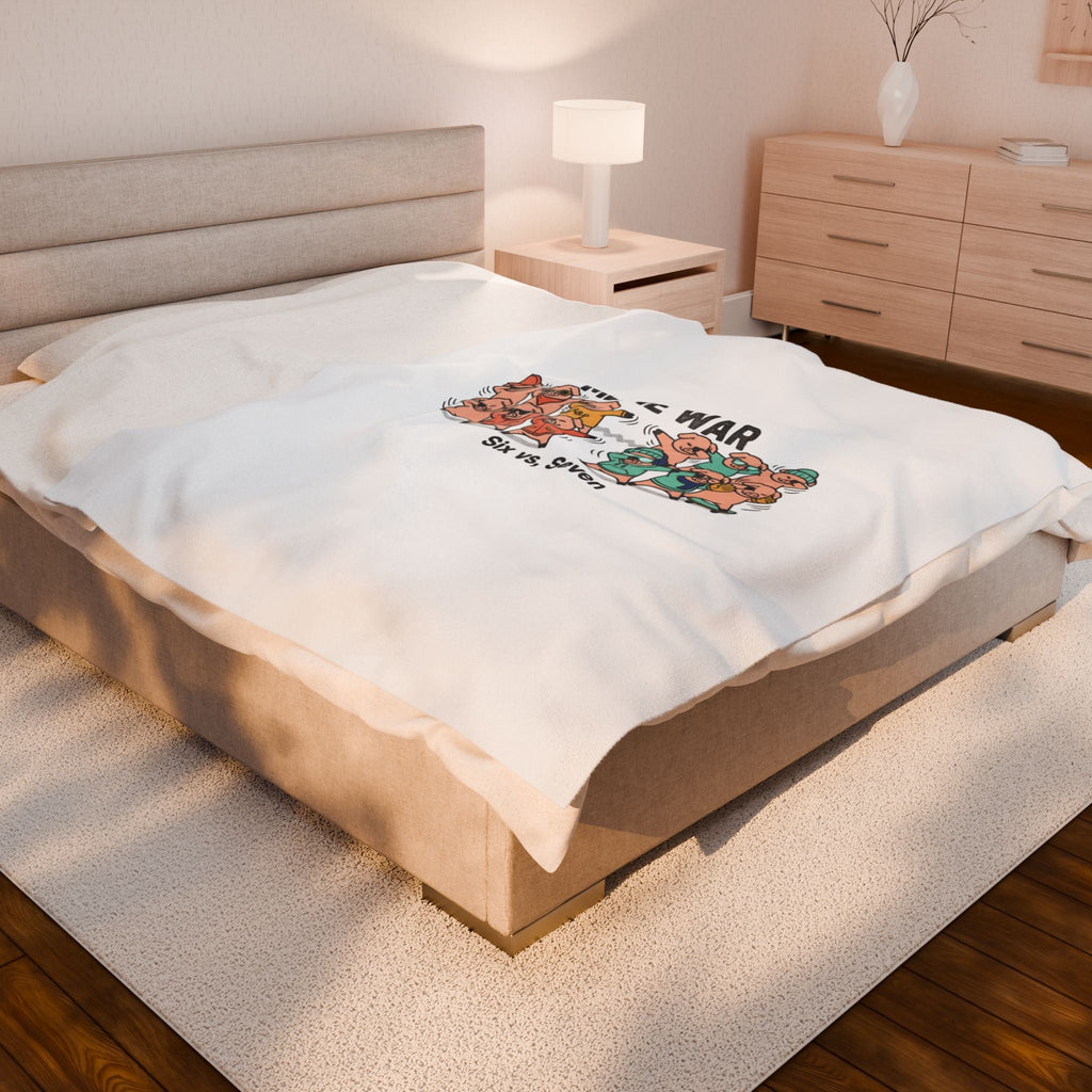 Meme War Plush Blanket | Disco Florals, Retro Paisley Throw