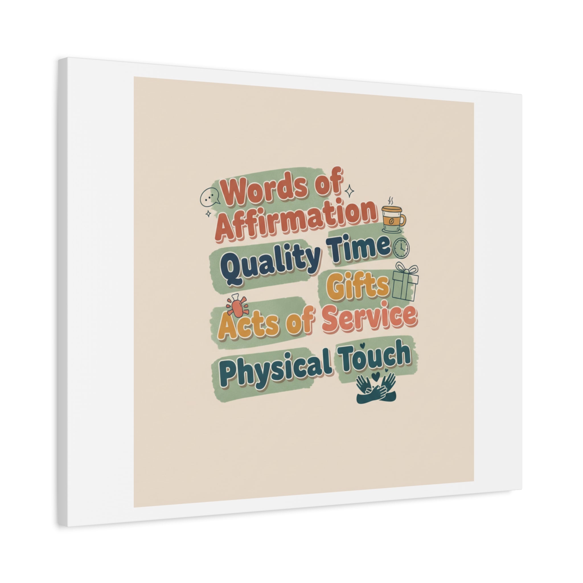 Love Languages List Matte Canvas Wall Art | love language meme, relationship humor