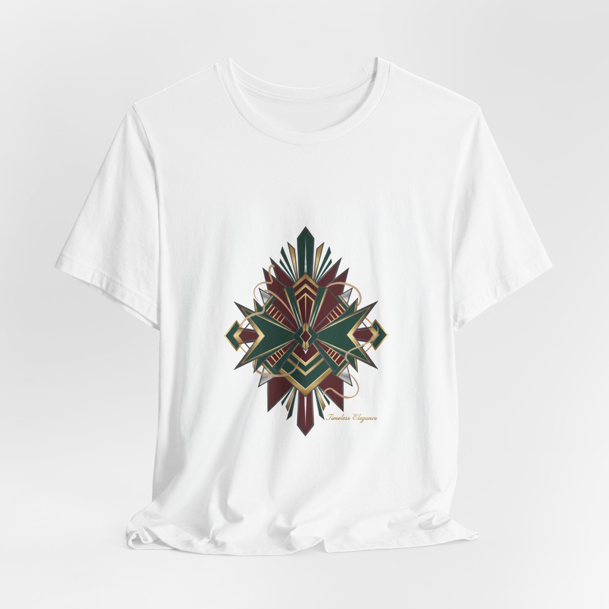 "Timeless Elegance" Art Deco Geometric T-Shirt | Vintage Luxury Graphic Tee