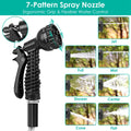 Stainless Steel Garden Hose with 7-Pattern Nozzle