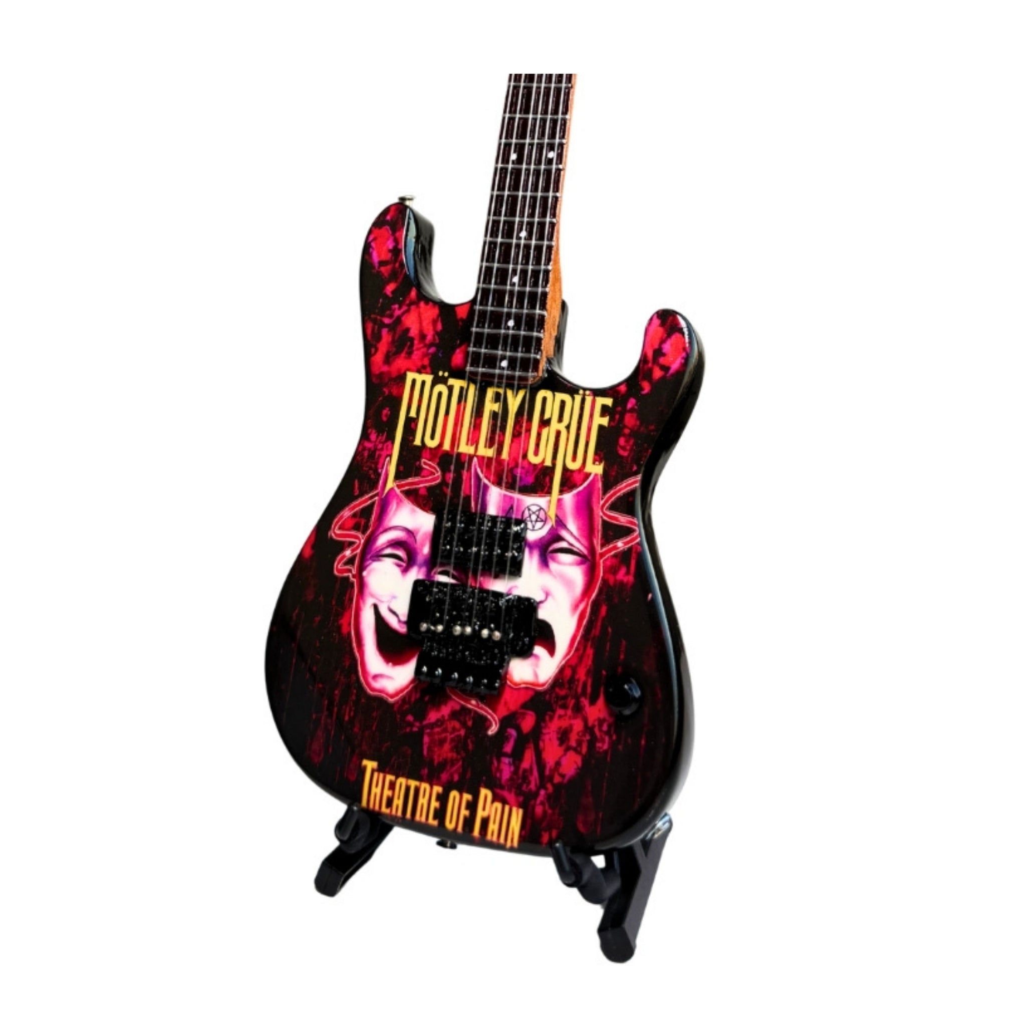 The Complete Mötley Crüe Album Cover Miniature Guitar Set – All 4 Official Mini Guitar Designs