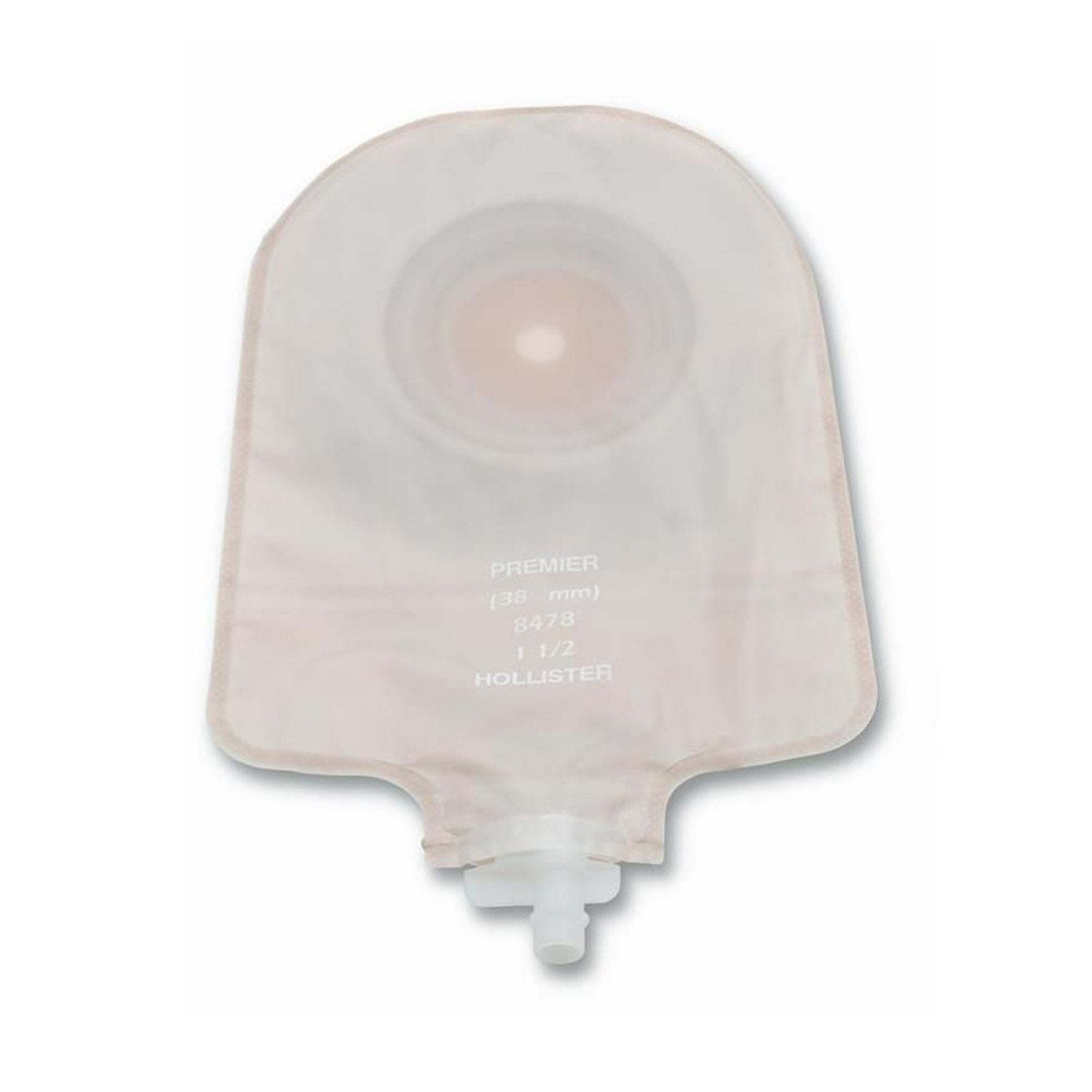 Premier™ One-Piece Transparent Urostomy Pouch, Cut to fit up to 25 mm Stomas 8474