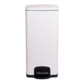 McKesson White Square Step-On Trash Can, 8 gallon 16-35266