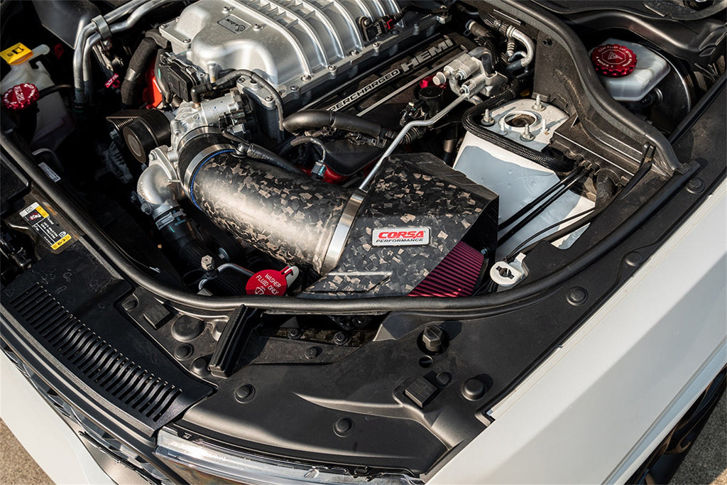 CORSA Performance Corsa 20-23 Dodge Durango SRT Hellcat Carbon Fiber Air Intake w/ DryTech Forged CF - Black 44011D-MF