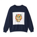 Cute Cheeky Kitty Illustration Sweatshirt | Rodent-Core Cute-Meets-Subversive
