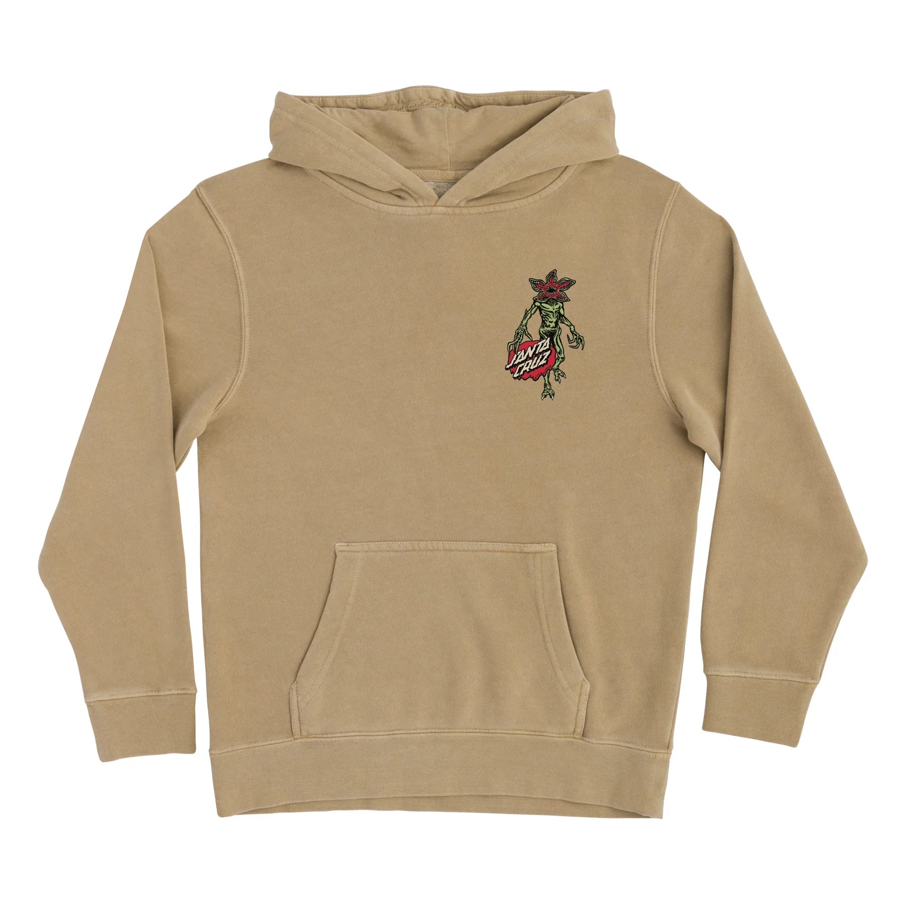 Santa Cruz x Stranger Things Demogorgon Dot Youth Hoodie - Pigment Sandstone