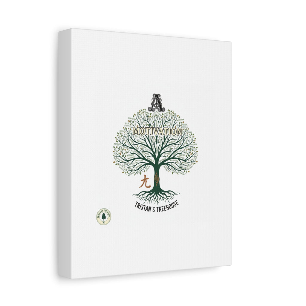 Handwritten Doodle Tree Canvas | Matte Stretched Wall Art