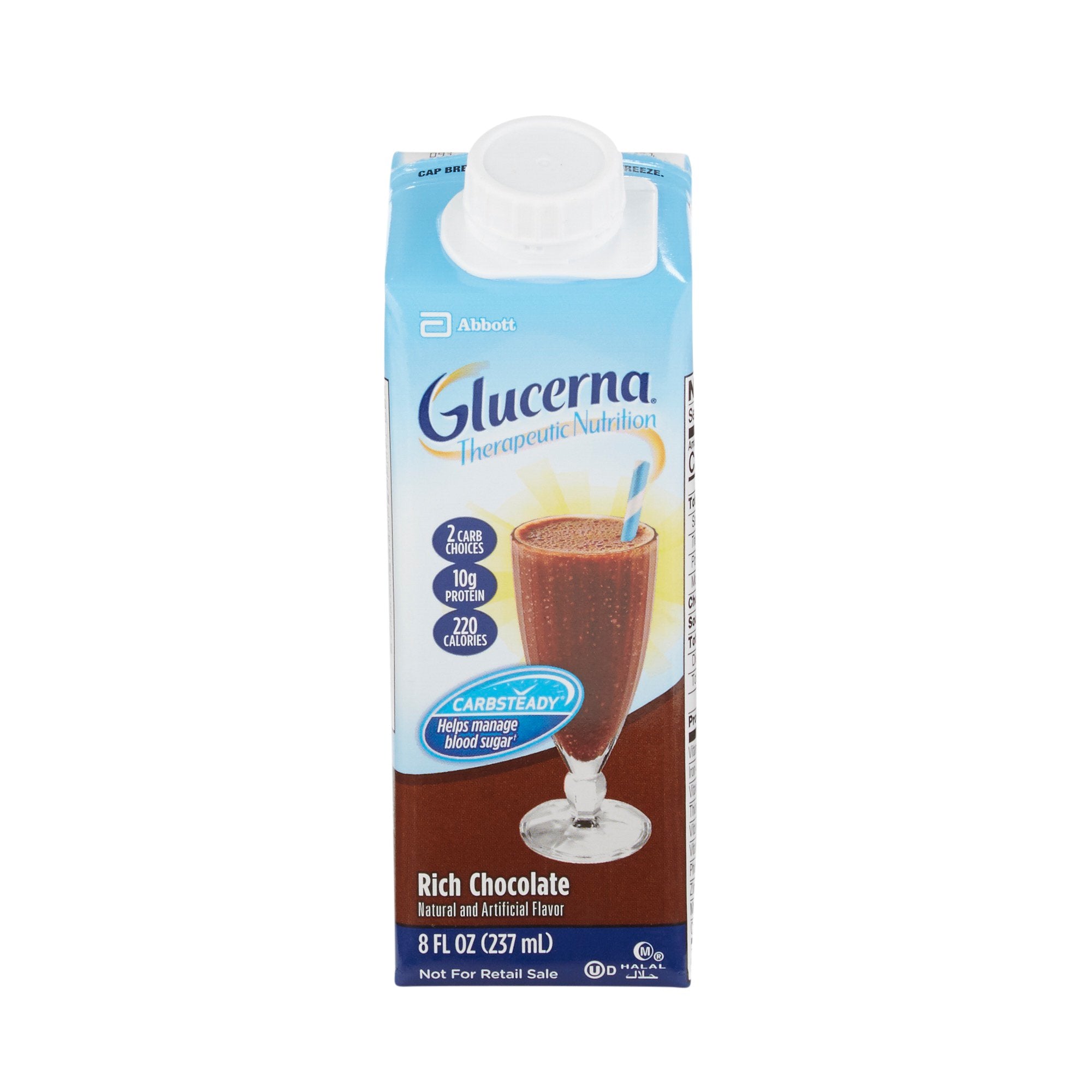 Glucerna® Chocolate Therapeutic Nutrition Shake, 8-ounce carton 64929