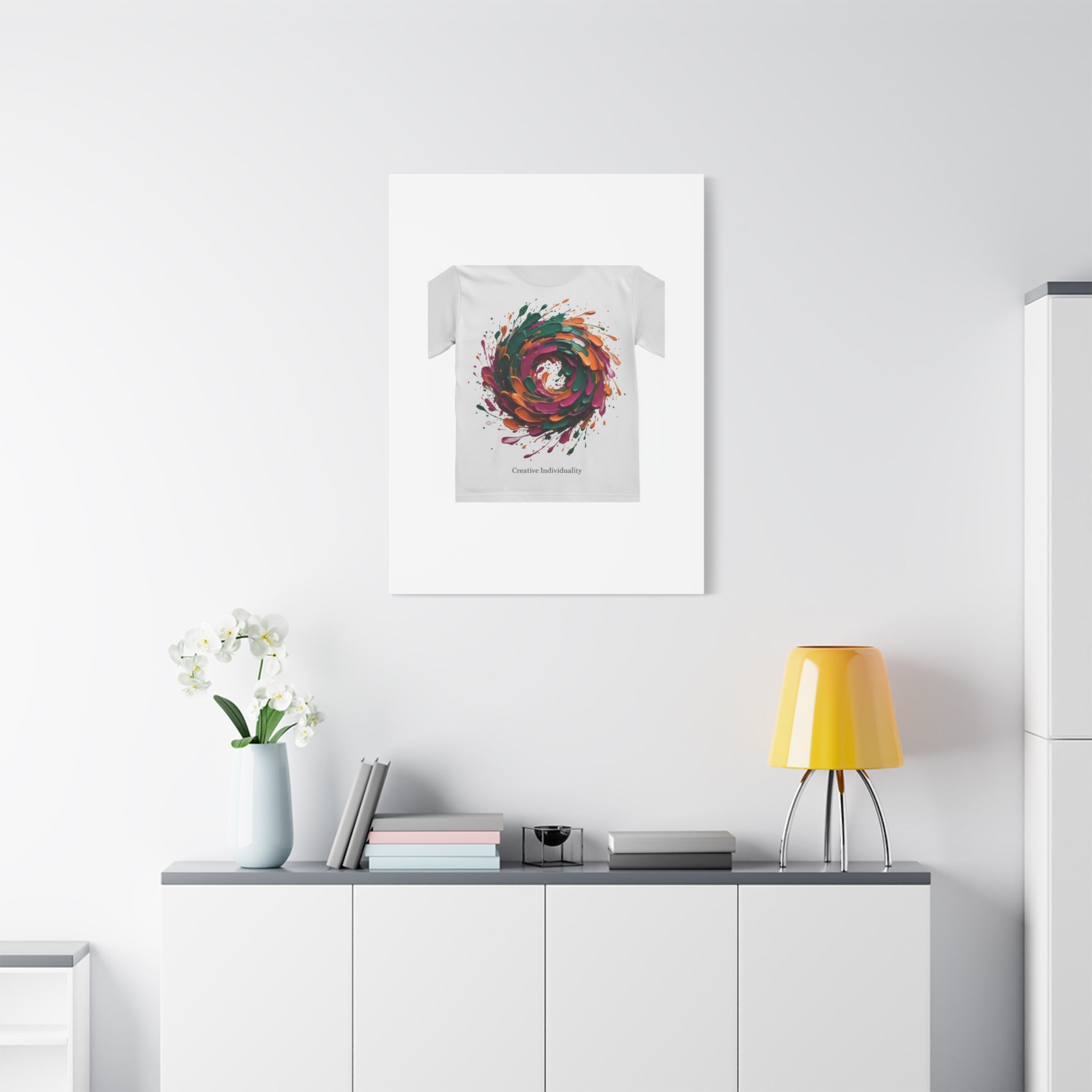 Painterly Abstract Floral Swirl Canvas | Matte Stretched Canvas