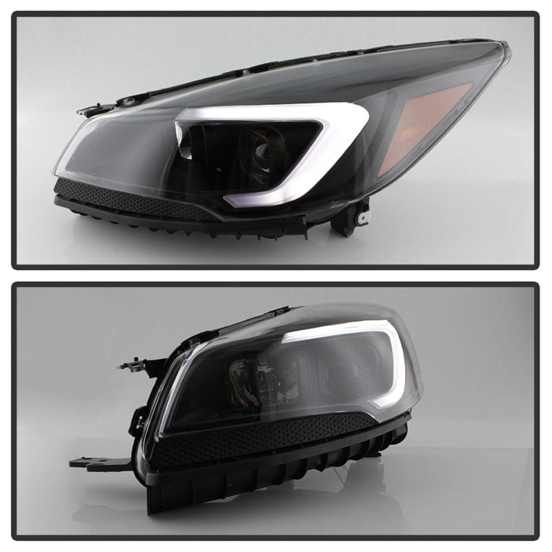 SPYDER xTune 13-16 Ford Escape LED Light Bar Halogen Projector Headlights - Black (PRO-JH-FESCA13-LB-BK) 9042904