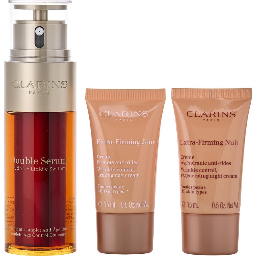 Double Serum 50ml + Extra-firming Day Cream Ast 15ml + Extra-firming Night Cream Ast 15ml + Double Serum Eye Sachet 0.9ml --4pcs