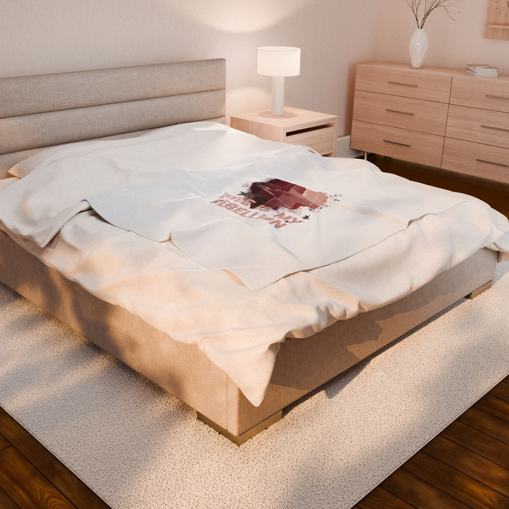 Love Is My Rebellion Velveteen Blanket | Soft Grunge Hearts, Distressed Heart Design