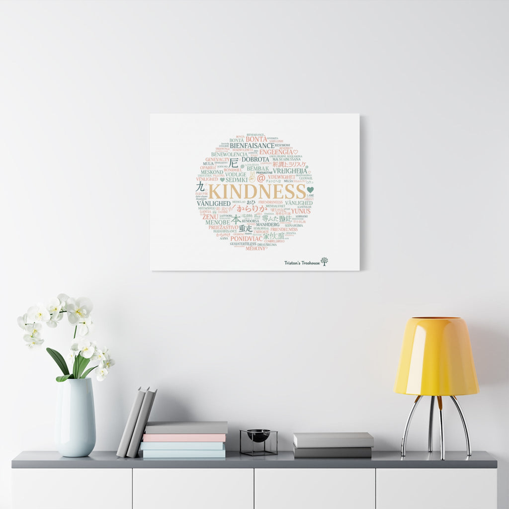 Kindness Word Cloud Canvas | Fresh Start Minimalist Wall Art