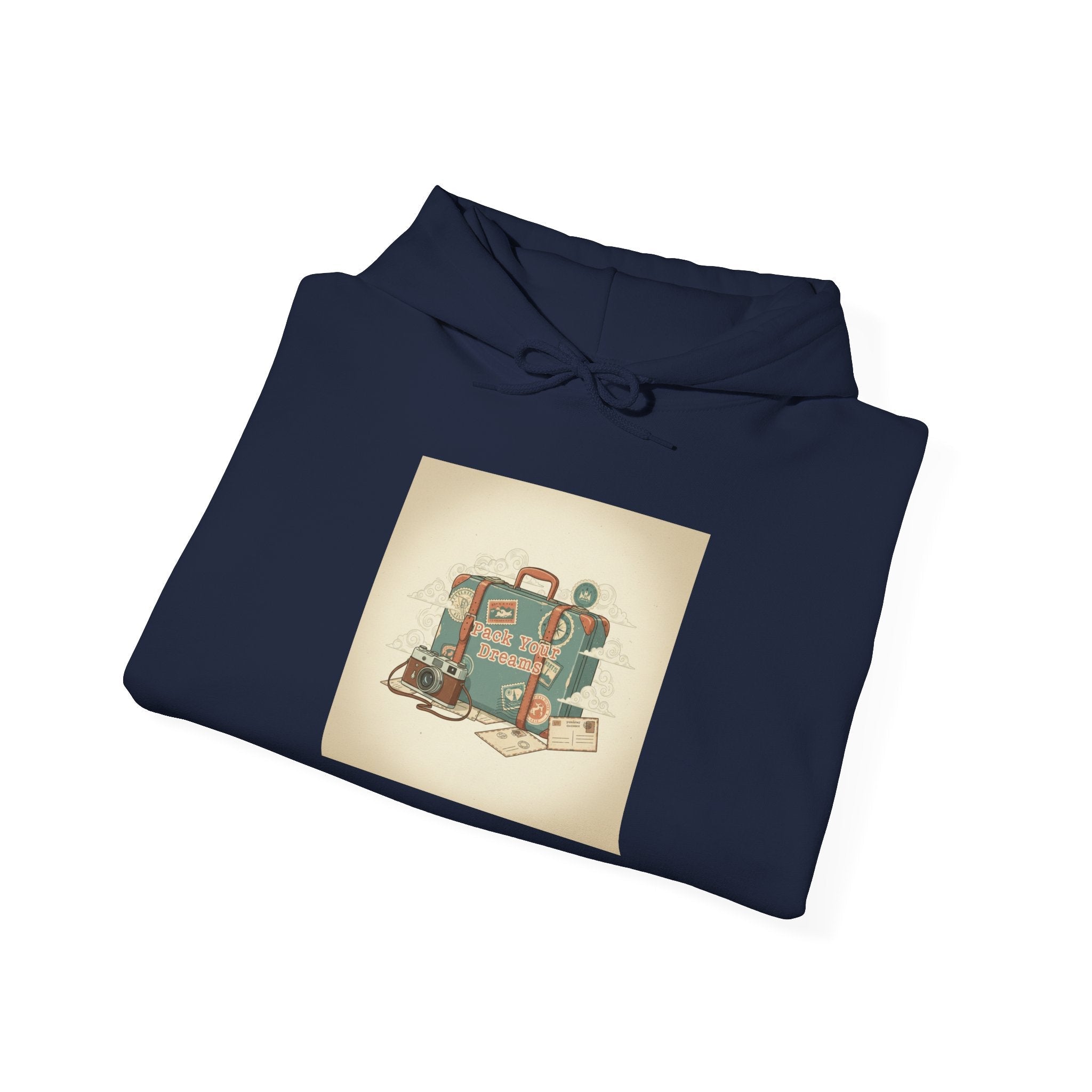Vintage Passport Stamp Travel Hoodie | retro travel, wanderlust design
