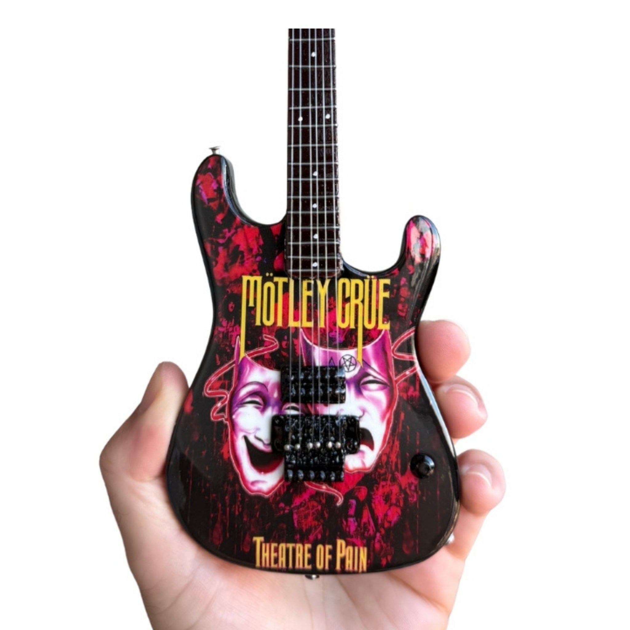 The Complete Mötley Crüe Album Cover Miniature Guitar Set – All 4 Official Mini Guitar Designs