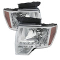 SPYDER Xtune Ford F150 09-14 Amber Crystal LED Headlights Chrome HD-JH-FF15009-LED-AM-C 5075505