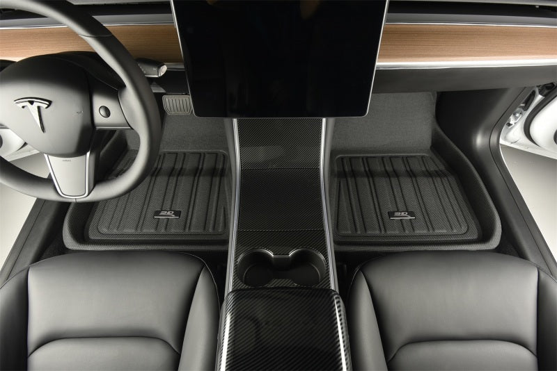 3D MAXpider 2020-2021 Tesla Model Y Elitect 1st & 2nd Row Floormats - Black E1TL02701809
