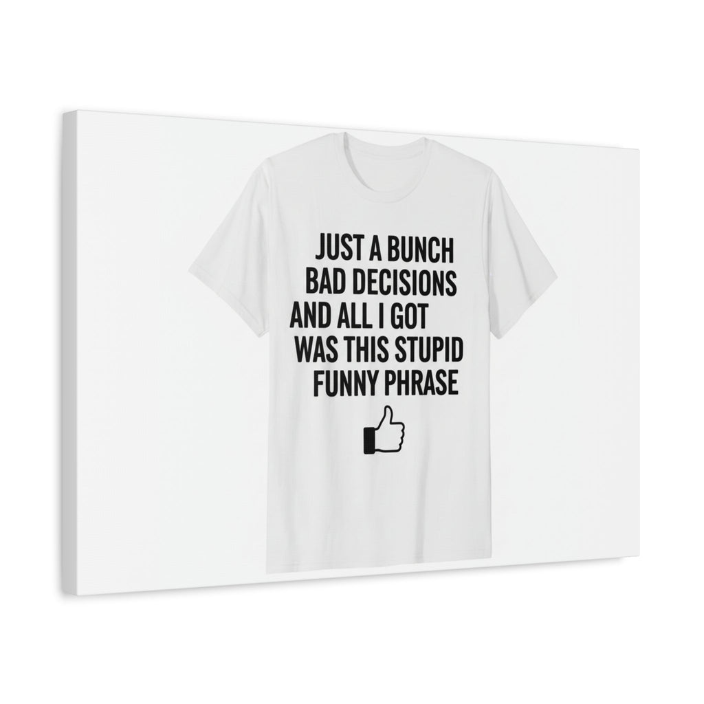 self-deprecating quote Canvas | sarcastic introvert wall art, anxiety humor