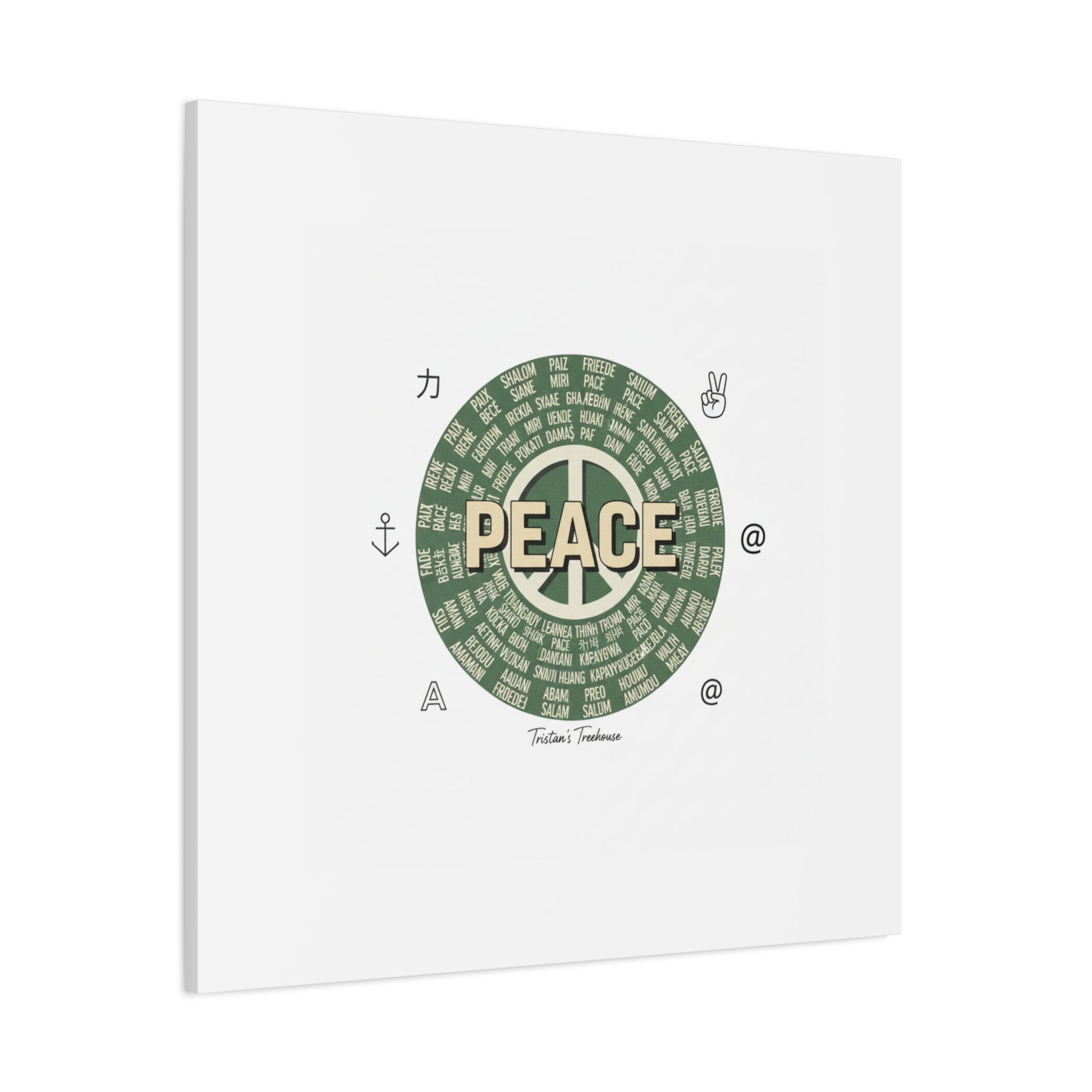 Peace doodle canvas | hand drawn sketch aesthetic, handwritten message