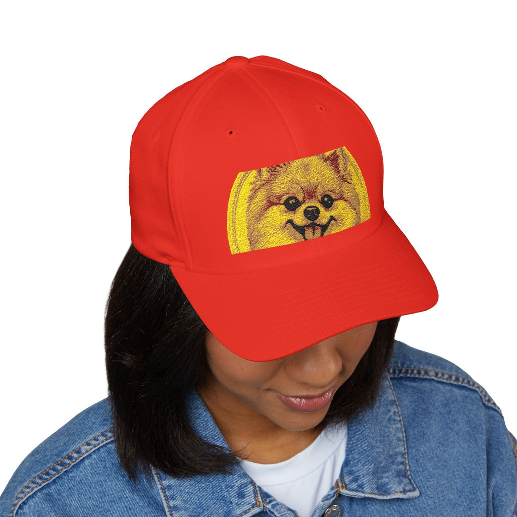 Embroidered Funny Pomeranian Dog Cap – Cute Dog Face Baseball Hat