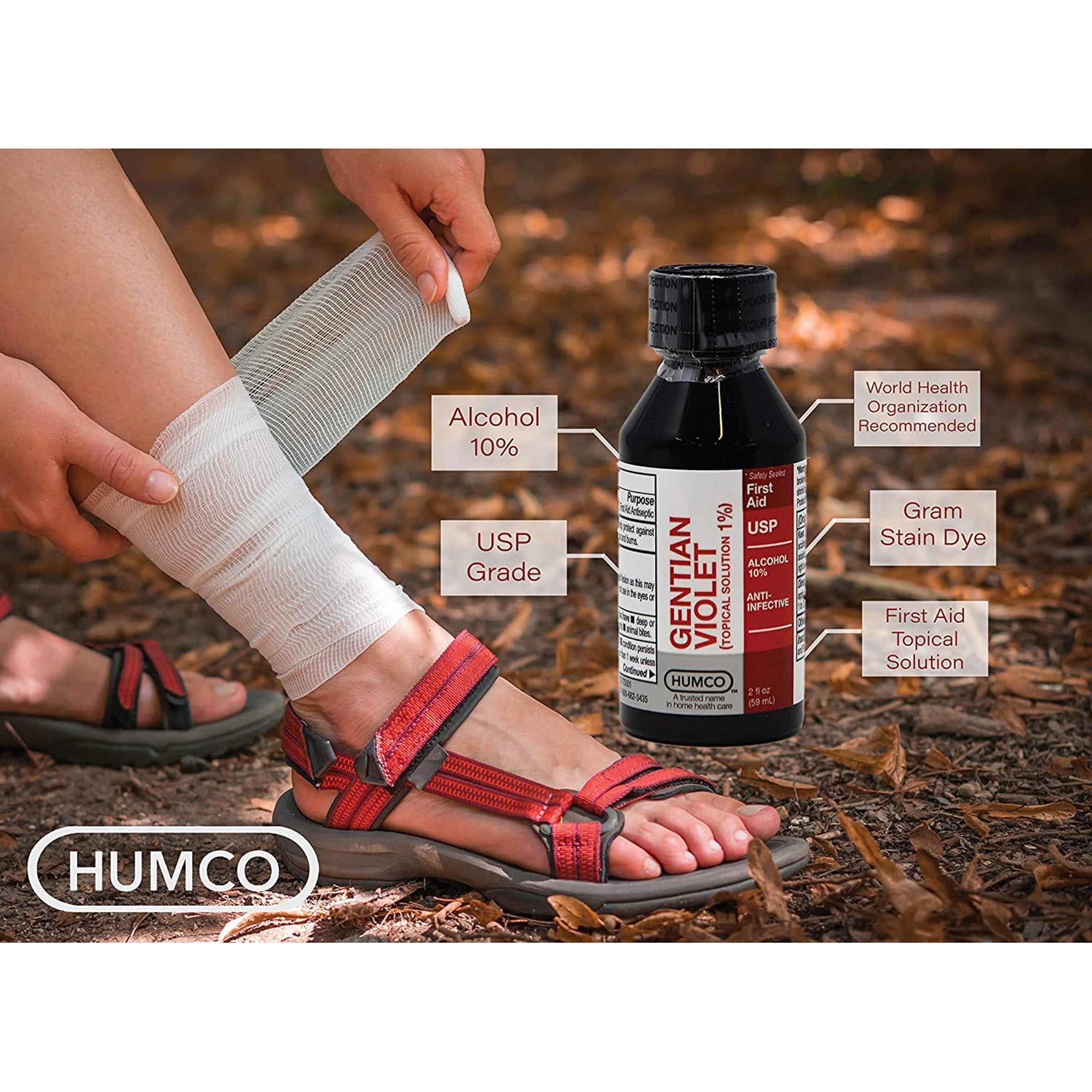Humco Gentian Violet First Aid Antibiotic, 2 oz. Bottle 00395100392