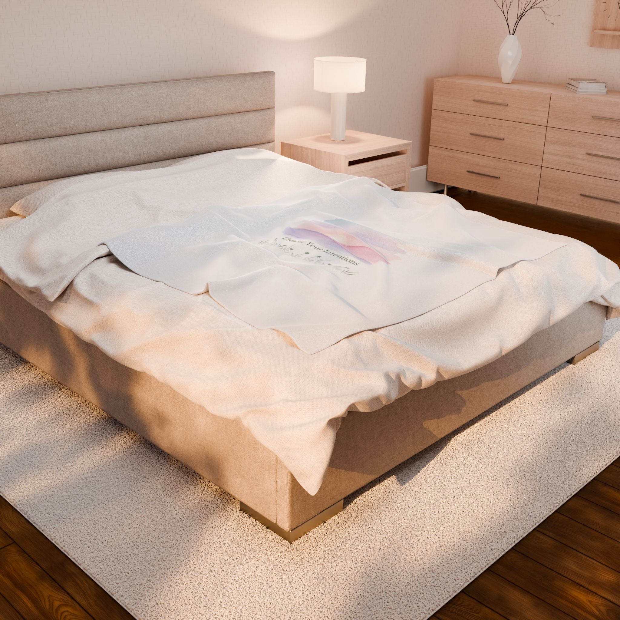 Choose Your Intentions Blanket | intention sticker, gentle resolution art