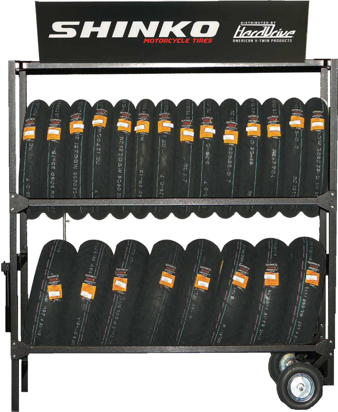 SHINKO, Shinko Harddrive Sign 12 x 48 inches for 87 Tire Rack – Durable and Weather-Resistant Display Sign