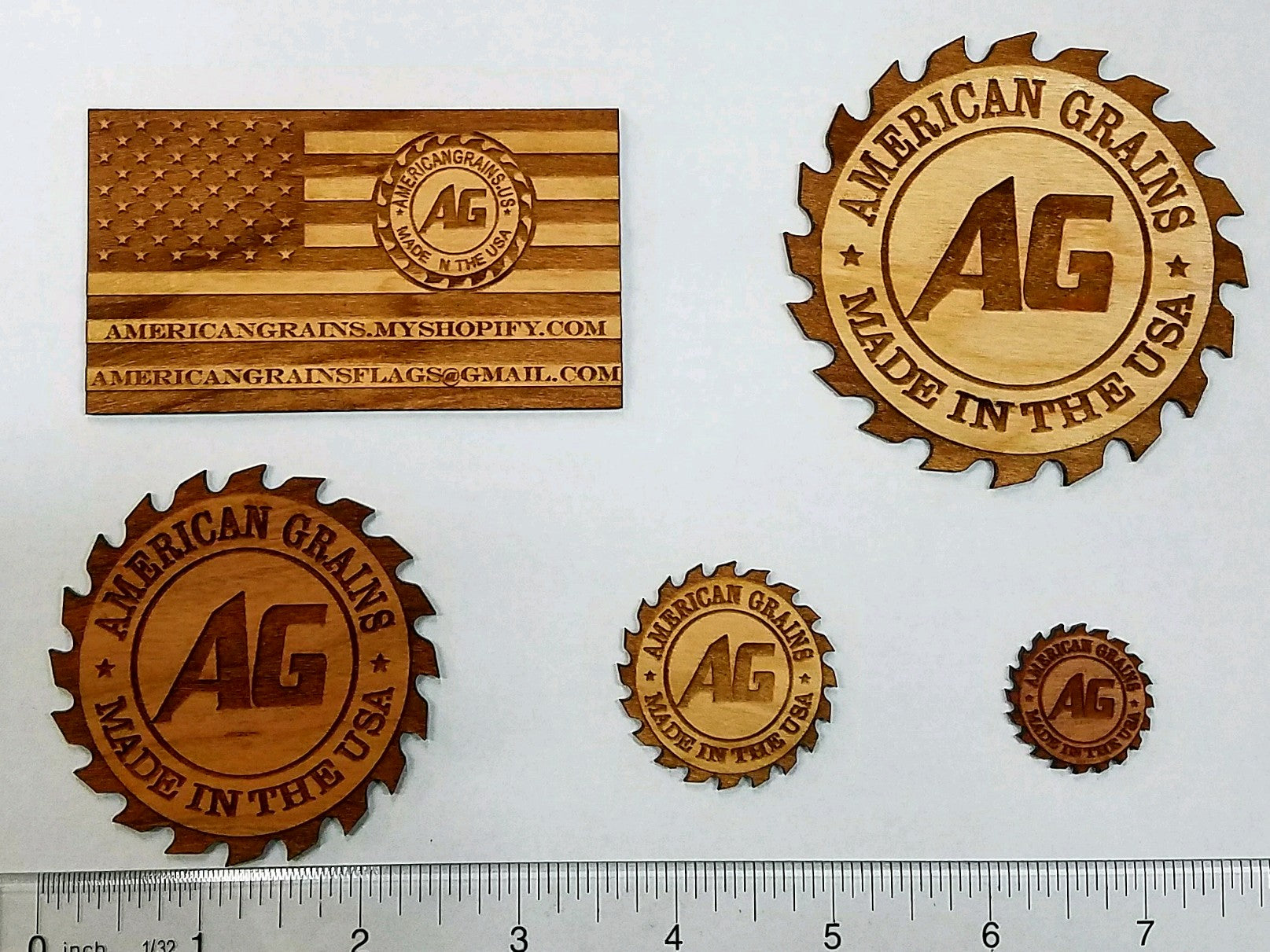 Premium Laser Engraved Hardwood Business Cards with Magnetic Backing – Made by U.S. Veterans