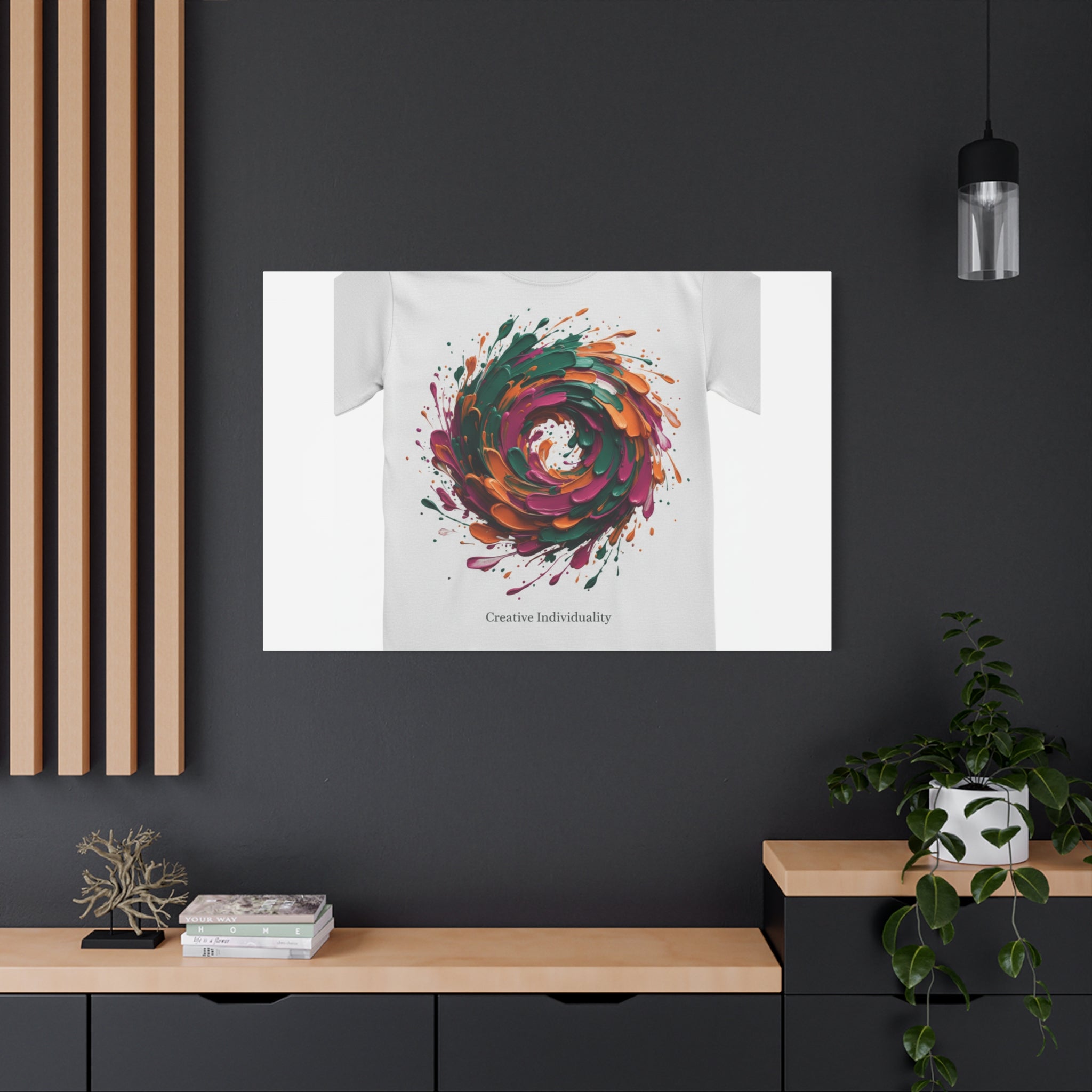 Painterly Abstract Floral Swirl Canvas | Matte Stretched Canvas