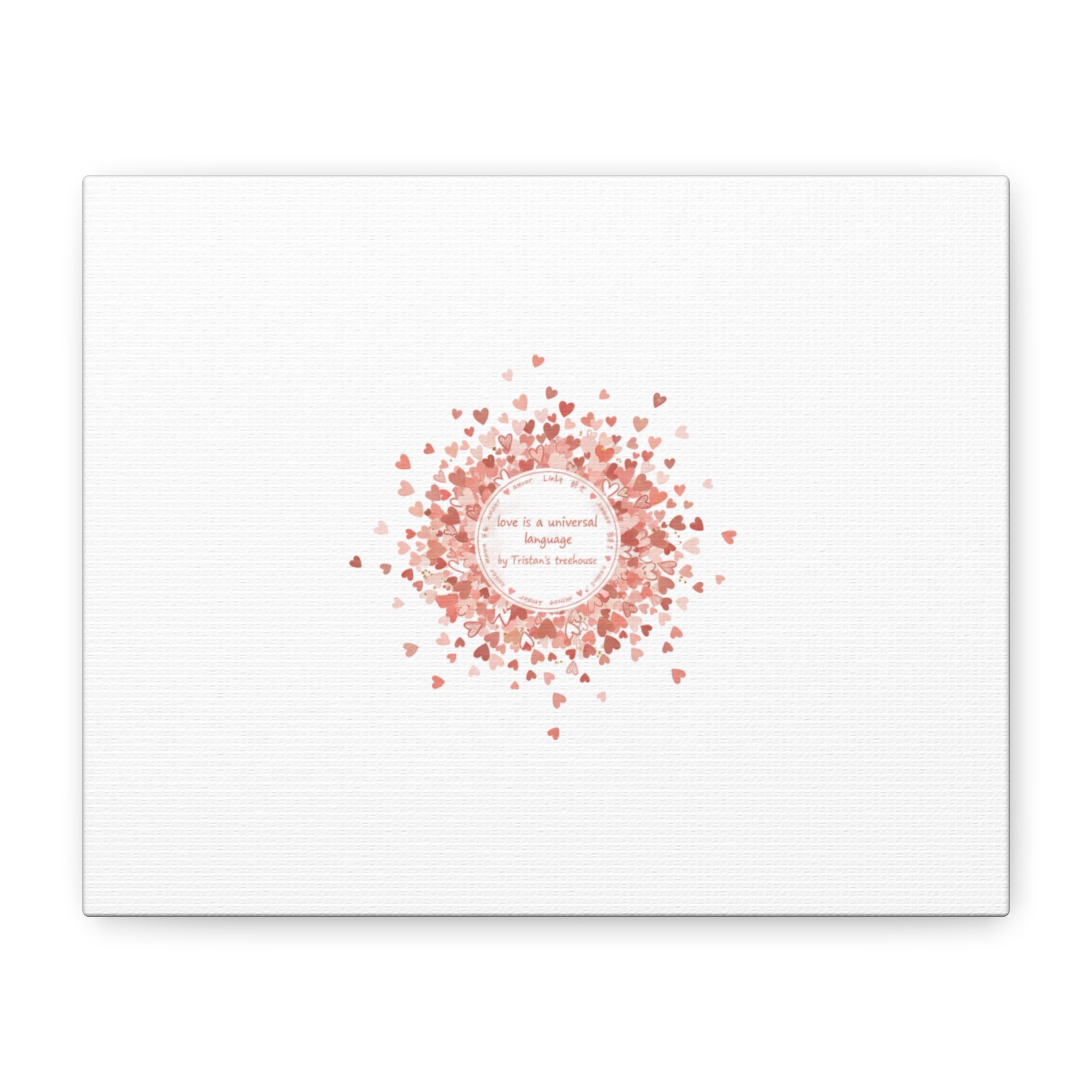 Tiny Heart Confetti Canvas | Matte Stretched Wall Art