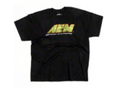 AEM Electronics T-Shirt; AEM Logo Distressed, Black - M 0DTTW