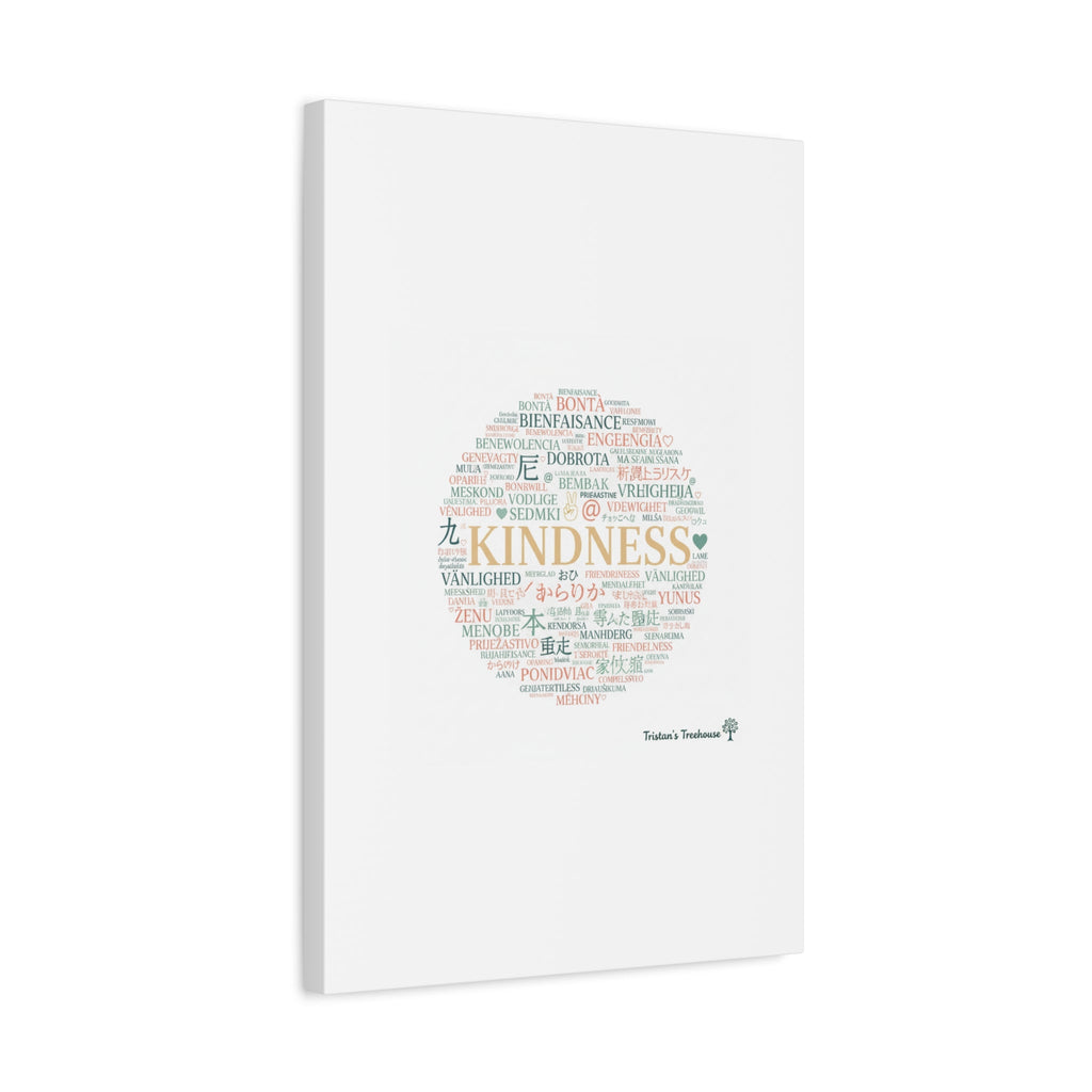 Kindness Word Cloud Canvas | Fresh Start Minimalist Wall Art