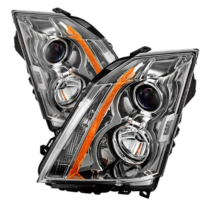 SPYDER Xtune Cadillac Cts 08-12 / CTS-V 09-12 Halogen Onlyprojector Headlights Chrome HD-JH-CACTS08-AM-C 9027246