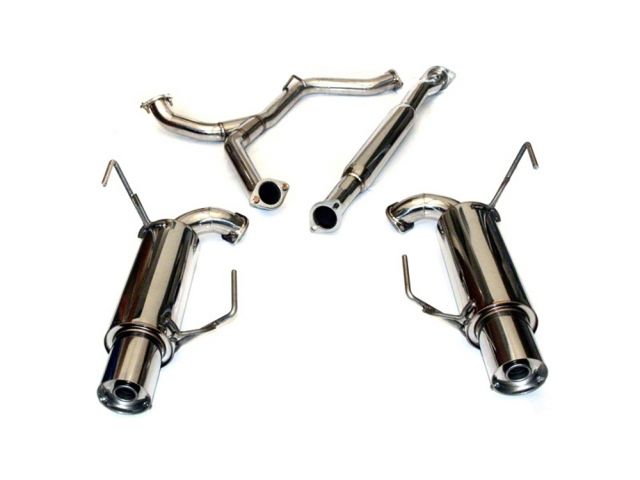 Agency Power Catback Exhaust System Dual 4in Tips - 08-12 Subaru WRX Sedan