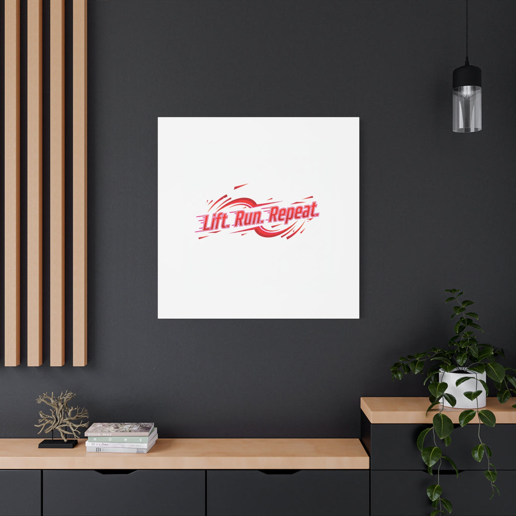 Lift Run Repeat Canvas | Fitness Wall Art, Gym Motivation