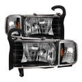 SPYDER Xtune Dodge Ram 1500 94-01 OEM Style Headlights w/ Corner Lamps Black HD-JH-DRAM94-SET-BK 9034299